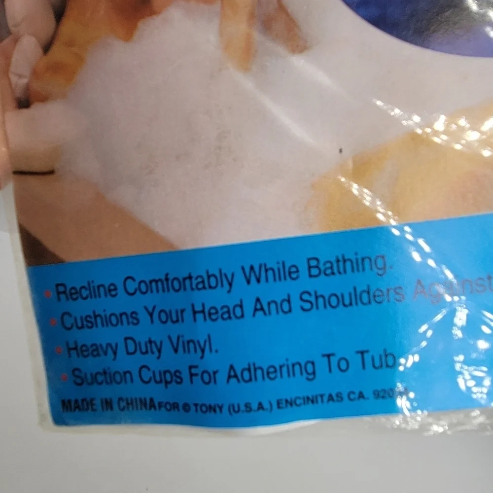 Deluxe Bath Cushion by Pono Tony U.S.A. Inflatable, heavy-duty vinyl comfort VTG